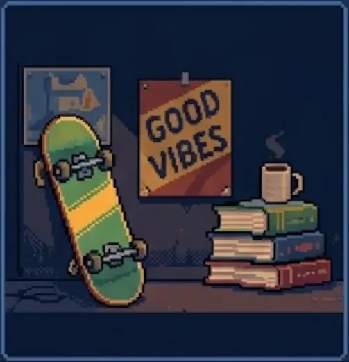 Skateboard Pixel Art